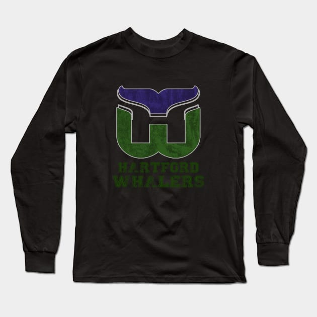 Distressed Hockey Logo Fans Long Sleeve T-Shirt by LogoBunch